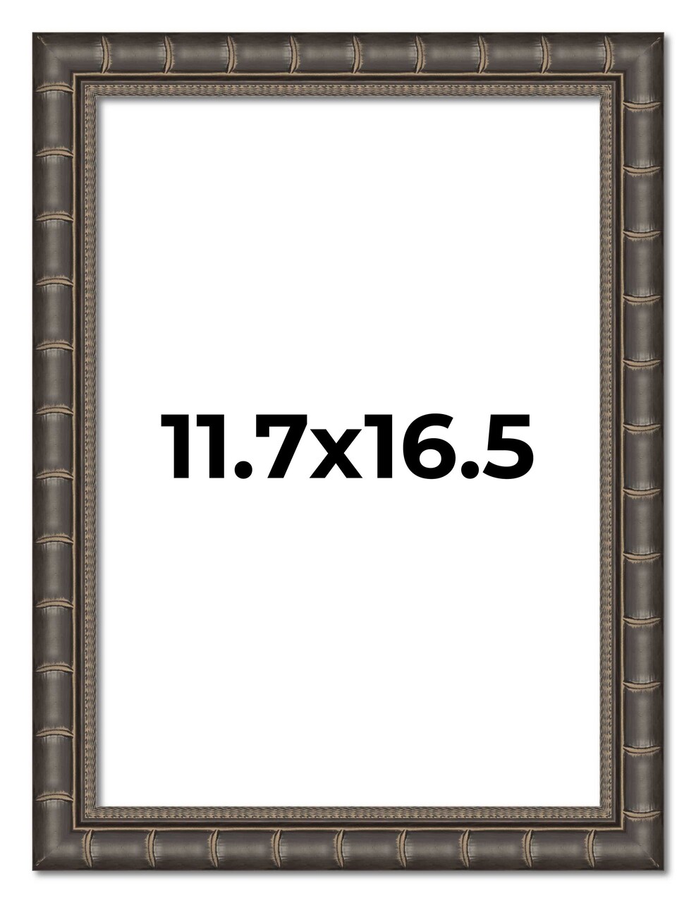 11.7x16.5 Modern Bamboo Picture Frame with UV-Resistant Acrylic & Acid Free Backing, Available in 5 Finishes - Gold, Silver, Brown, Black, and Natural